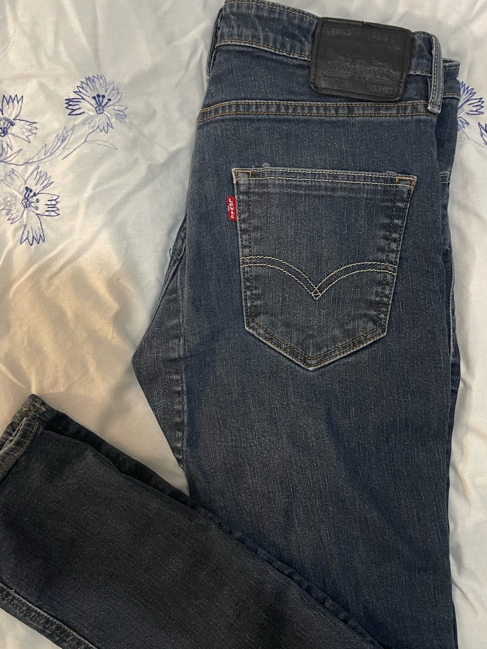 511 Commuter Levi's Dark Indigo Jeans with Saddle Gusset Enforcement U lock hold